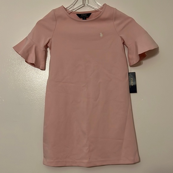 Girls pink Ralph Lauren Polo Dress. - Picture 2 of 3